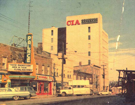 Rustic photo of the Cooperators Life Insurance Association building in 1959.