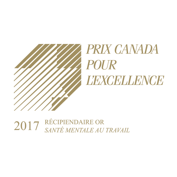 Prix Canada Pour L'excellence, 2017, Récipiendaire d'or, santé mentale au travail